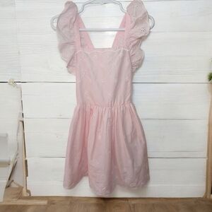 NWT Cat & Jack Girl's Cotton Light Pink Ruffled Kids Dress Size 4T